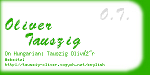 oliver tauszig business card